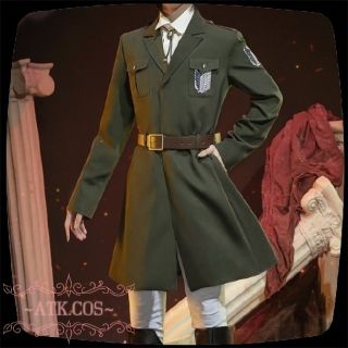 R⑪7 進撃の巨人 エレン ミカサ アルミン 調査兵団 軍服 コスプレ ウィッグ(衣装一式)