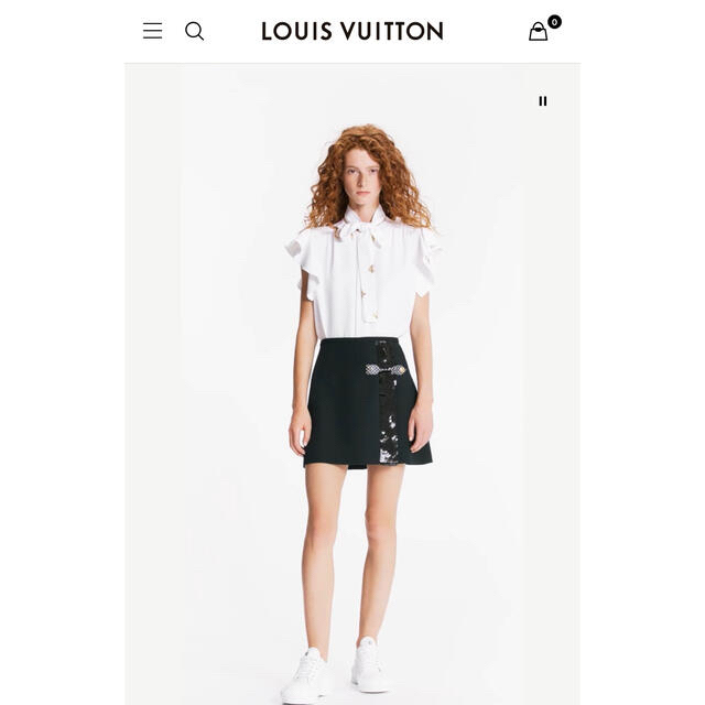 完売！ LOUISVUITTON ルイヴィトン ナイトフラウンススリーブブラウス