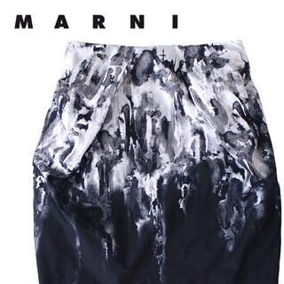 マルニ(Marni)のイタリア製 MARNI マルニ ペイントスカート モノトーン アート モード(ミニスカート)