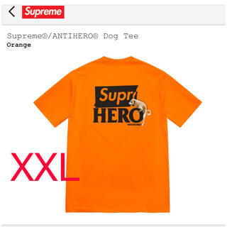 シュプリーム(Supreme)のSUPREME  ANTI HERO DOG TEE  オレンジ　XXL(Tシャツ/カットソー(半袖/袖なし))