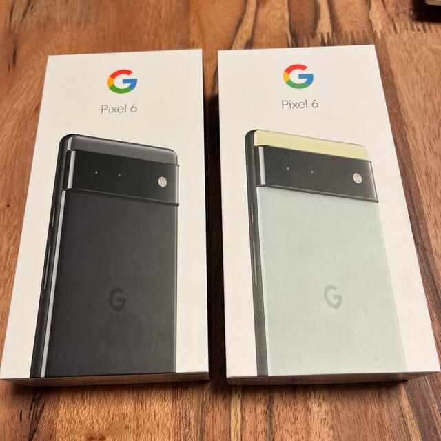 大切な Google Google ２台 緑 黒 SIMフリー 128GB Pixel6 スマートフォン本体