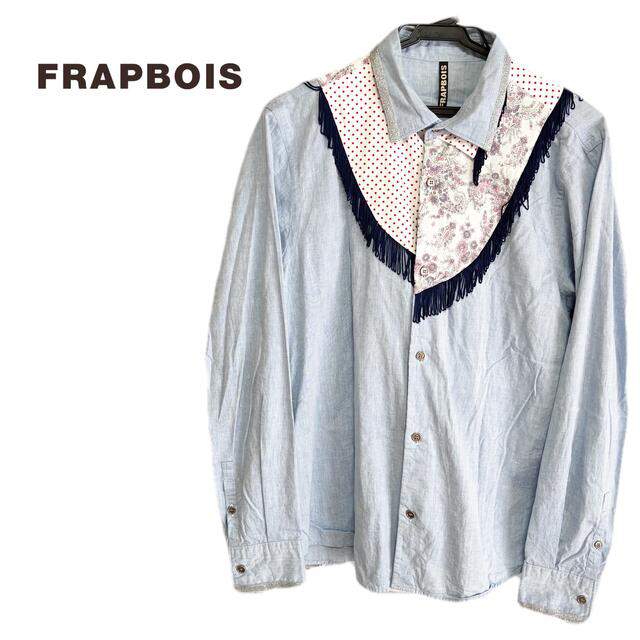 FRAPBOIS(フラボア)の希少★FRAPBOIS フラボア フリンジ ペイズリー柄 ドット柄 長袖シャツ メンズのトップス(シャツ)の商品写真