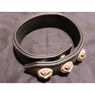 クロムハーツ(Chrome Hearts)のCH クロスボール　レザーブレスレット(ブレスレット)