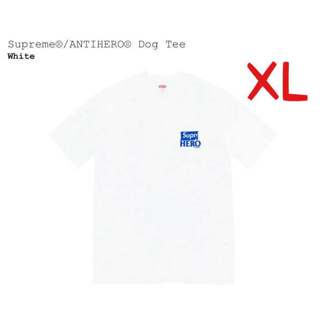 Supreme ANTIHERO Dog Tee White XL - Tシャツ/カットソー(半袖/袖なし)