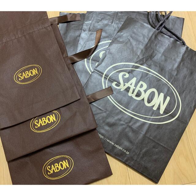 SABON(サボン)のmo_a様7/3★サボンSABONギフト紙袋ショッパー黒プレゼント大サイズ中包装 レディースのバッグ(ショップ袋)の商品写真