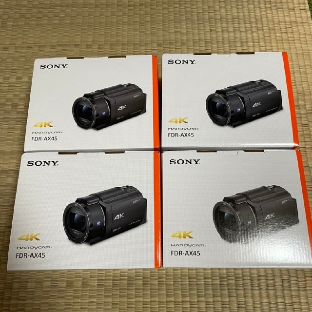 SONY(ソニー)の【新品未開封】4台 ソニー デジタル4Kビデオカメラレコーダー FDR-AX45 スマホ/家電/カメラのカメラ(ビデオカメラ)の商品写真