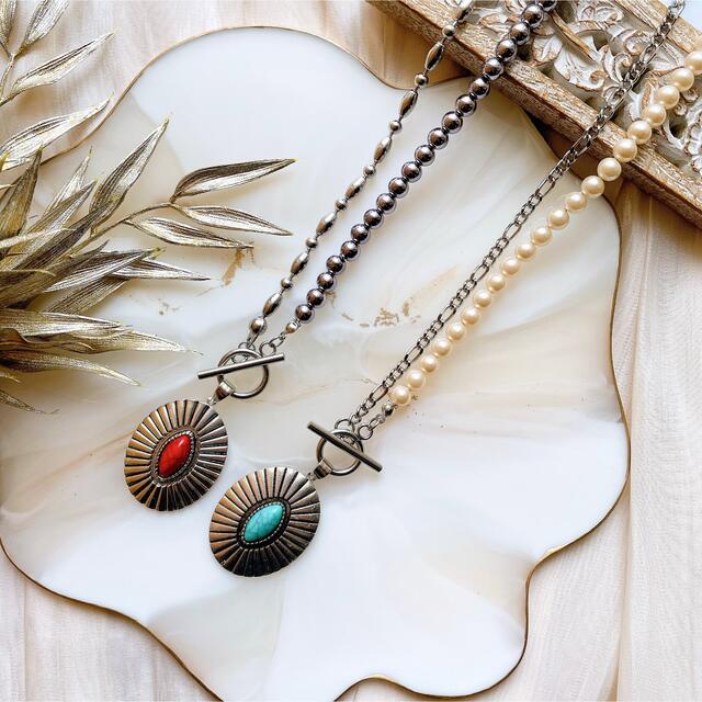 handmade necklace set トモちゃん🧡 ハンドメイドのアクセサリー(ネックレス)の商品写真