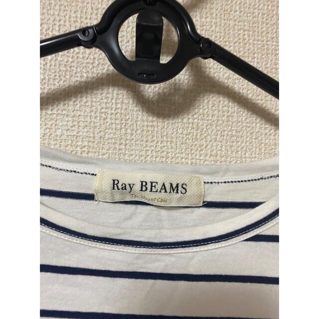 Ray BEAMS(レイビームス)のRay Beams ボーダーフリル付きTシャツ レディースのトップス(Tシャツ(半袖/袖なし))の商品写真