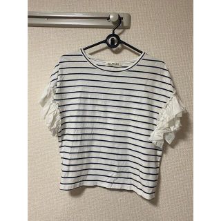 レイビームス(Ray BEAMS)のRay Beams ボーダーフリル付きTシャツ(Tシャツ(半袖/袖なし))