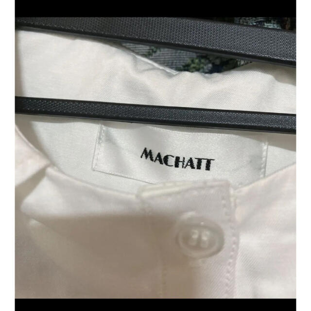 MACHATT ヨークボリュームブラウス　白