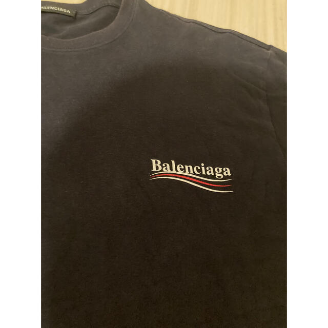 バレンシアガ  キャンペーンロゴ　オーバーサイズTシャツ　ネイビー　Mサイズ 1