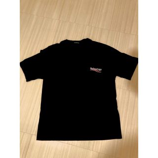 バレンシアガ  キャンペーンロゴ　オーバーサイズTシャツ　ネイビー　Mサイズ