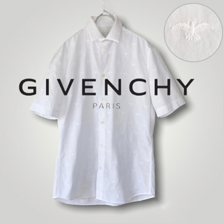 ジバンシィ(GIVENCHY)の[ 美品 ] 希少 GIVENCHY 半袖シャツ ドレスシャツ バード 鳥 刺繍(シャツ)