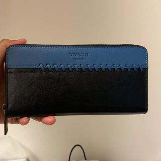 コーチ(COACH)のショプバ・箱付き　75209 長財布　ブルーブラック(長財布)