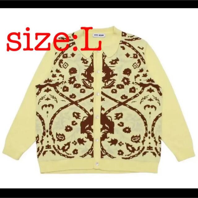 カーディガンTTT_MSW 21ss Persia knit polo shirt Lサイズ