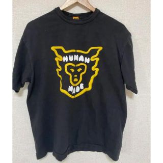 ヒューマンメイド(HUMAN MADE)の【送料込】human made フェイスロゴ　Tシャツ　黒　XL(Tシャツ/カットソー(半袖/袖なし))