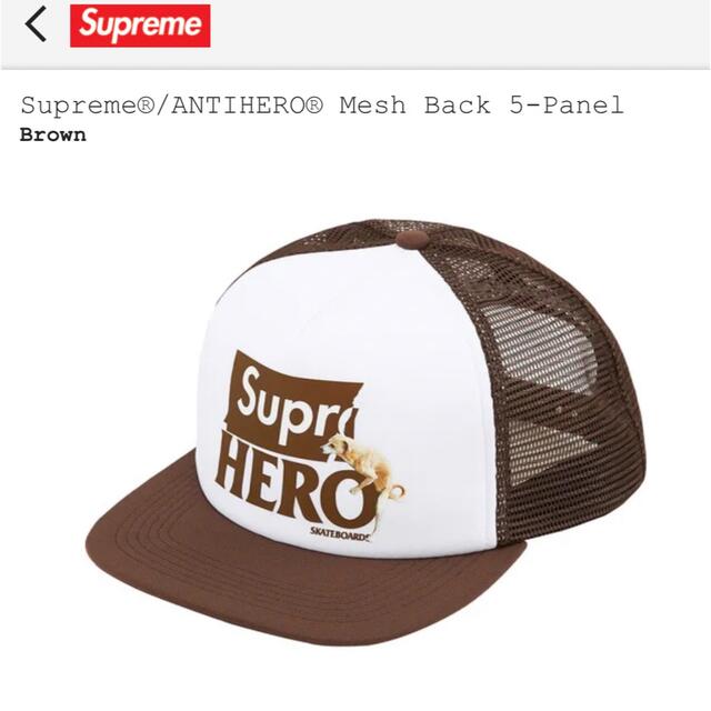 Supreme ANTIHERO Mesh Back 5 Panel ブラウン