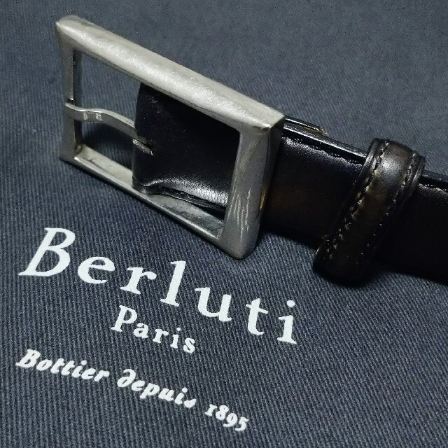 即納好評 Berluti - ベルルッティ ベルト 黒 75/30の通販 by