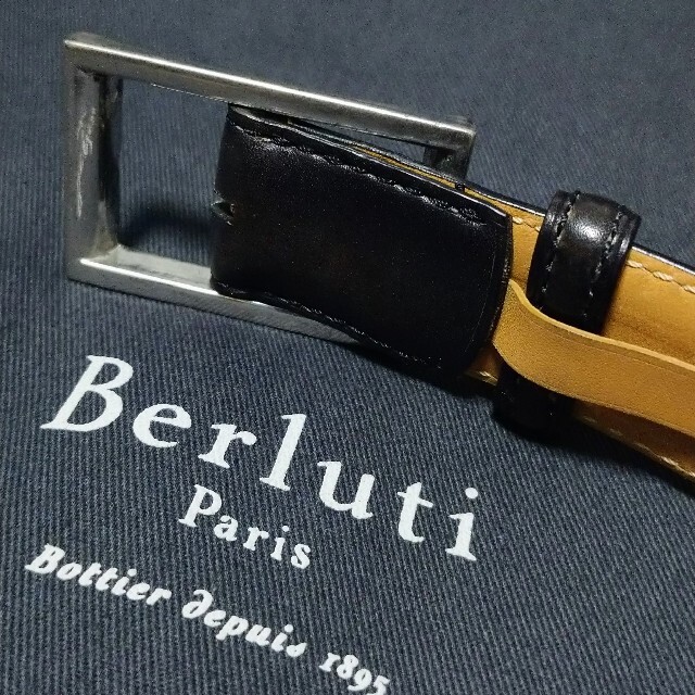 即納好評 Berluti - ベルルッティ ベルト 黒 75/30の通販 by