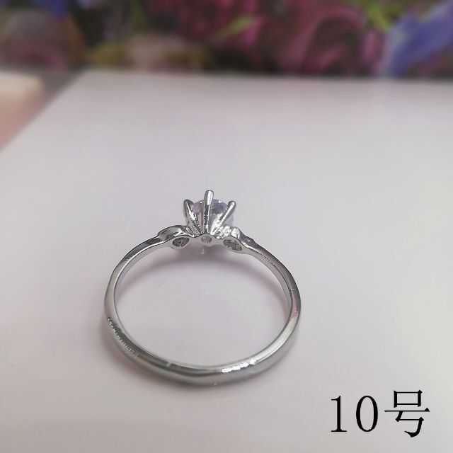 tt10074閉店セール10号リング一粒石czダイヤモンドリングジルコニアリング レディースのアクセサリー(リング(指輪))の商品写真