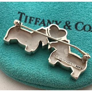 Tiffany ヴィンテージ ドッグ ハート ブローチ-