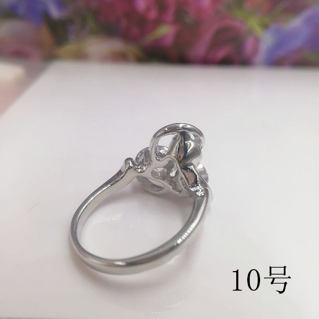 tt10083閉店セール10号リング大振りデザインリングジルコニアリング レディースのアクセサリー(リング(指輪))の商品写真