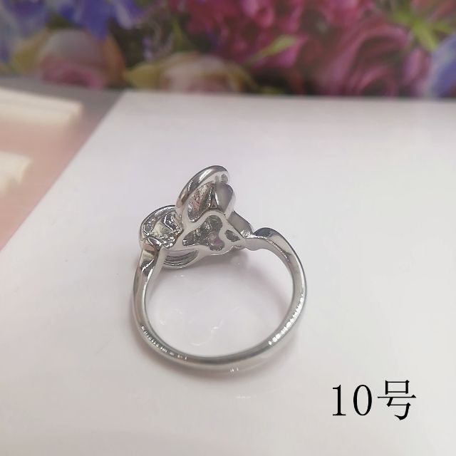 tt10083閉店セール10号リング大振りデザインリングジルコニアリング レディースのアクセサリー(リング(指輪))の商品写真