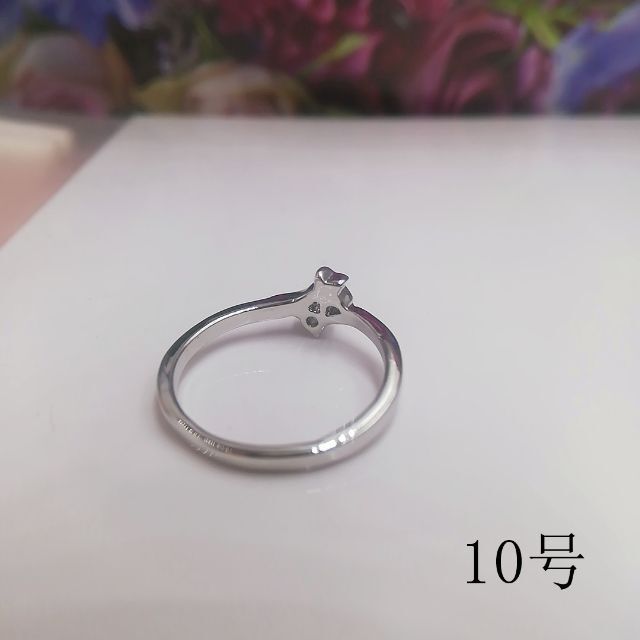 tt10084閉店セール10号リング細身優雅リングジルコニアリング レディースのアクセサリー(リング(指輪))の商品写真