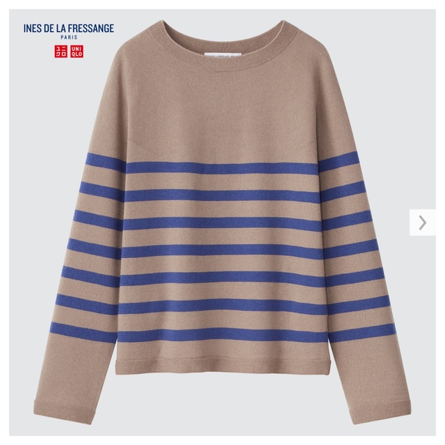 UNIQLO(ユニクロ)の【ボブ様専用】【中古】3Dエクストラファインメリノボーダーセーター レディースのトップス(ニット/セーター)の商品写真