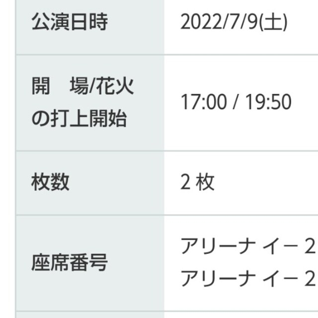 真駒内花火大会2022 チケット チケットのイベント(その他)の商品写真