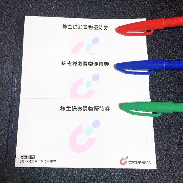 カワチ薬品株主優待5000円分(500円券×10枚)