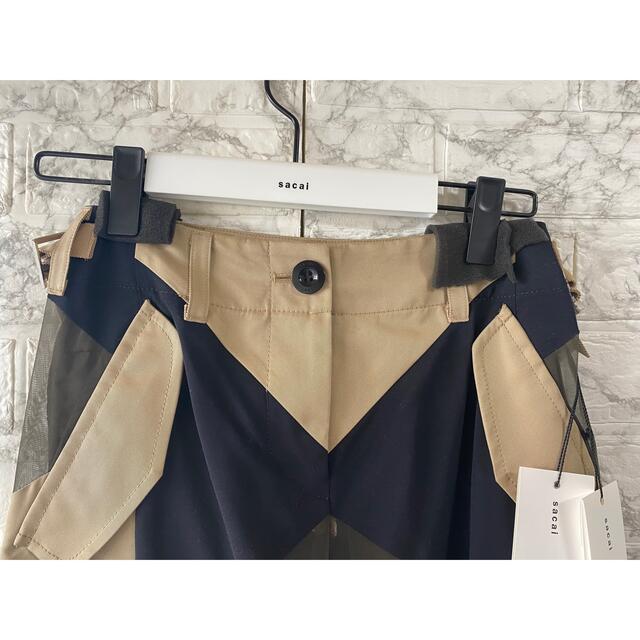 sacai 新品 21ss 切替 ハーフパンツ サカイ コレクション ドッキング