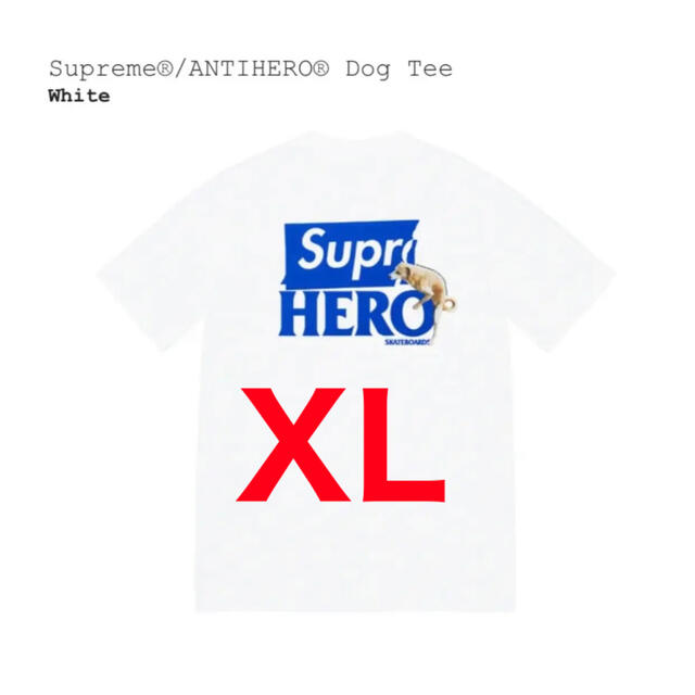 Supreme(シュプリーム)のSupreme ANTIHERO Dog Tee White XL   メンズのトップス(Tシャツ/カットソー(半袖/袖なし))の商品写真