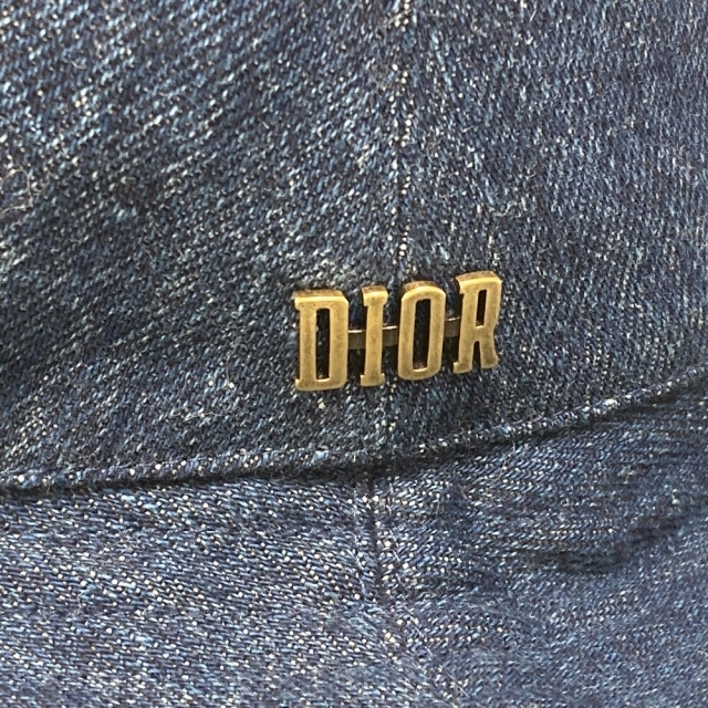 Dior(ディオール)の美品 ディオール 59113 ロゴ デニム バケットハット 帽子 デニム ブルー レディースの帽子(その他)の商品写真