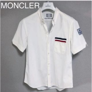 モンクレール(MONCLER)のモンクレール　ガムブルー　MONCLER  肩ワッペン　胸ポケット　半袖シャツ(シャツ)