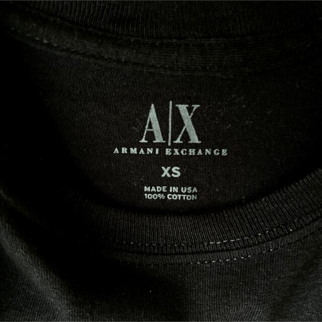 ARMANI EXCHANGE(アルマーニエクスチェンジ)の【美品】アルマーニエクスチェンジ シルバースタッズロゴ ブラックTシャツ レディースのトップス(Tシャツ(半袖/袖なし))の商品写真