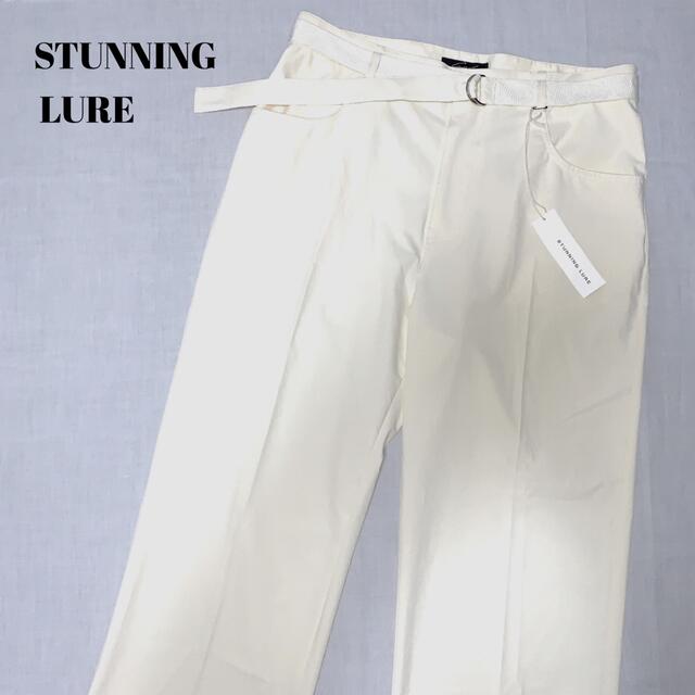 STUNNING LURE(スタニングルアー)の《新品・未使用タグ付き》STUNNING LURE ベイグオーバーパンツ レディースのパンツ(カジュアルパンツ)の商品写真