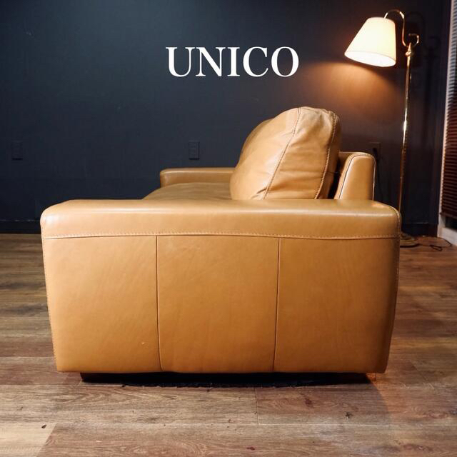 unico - 専用 極上UNICO21万円TERRA本革3人掛け高級フェザーソファーの