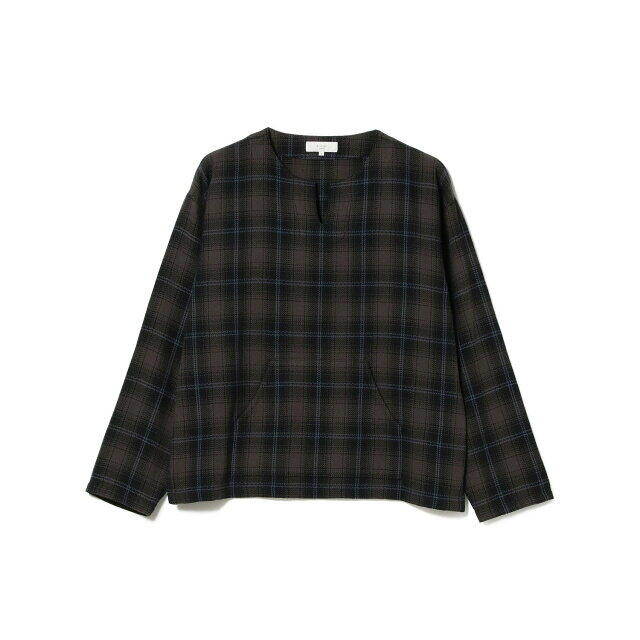 B:MING LIFE STORE by BEAMS(ビーミング ライフストア バイ ビームス)の【CHARCOAL_CHECK】B:MING by BEAMS / B:MING by BEAMS / ラグ柄 スリットネック プルオーバー シャツ その他のその他(その他)の商品写真