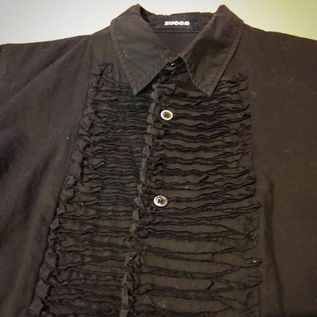 ZUCCa(ズッカ)のZUCCA ズッカ  黒ブラウス レディースのトップス(シャツ/ブラウス(半袖/袖なし))の商品写真