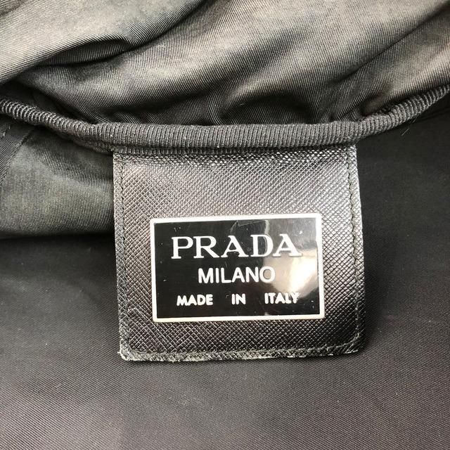 PRADA プラダ ナイロン ロゴプレート ハンドバッグ ボストン ブラック 7