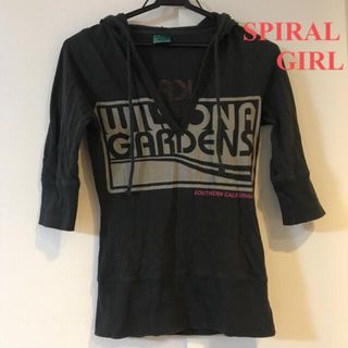 スパイラルガール(SPIRAL GIRL)のSPIRALGIRL スパイラルガール フード付トップス カットソー フーディー(カットソー(長袖/七分))