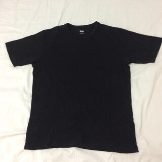 ユニクロ(UNIQLO)のメンズTシャツ ブラック Lサイズ(Tシャツ/カットソー(半袖/袖なし))