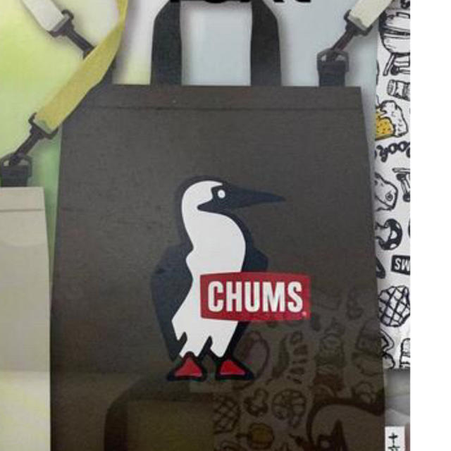 CHUMS(チャムス)のCHUMSショルダーベルト付き2wayトート+ CHUMSハンドタオル エンタメ/ホビーのコレクション(ノベルティグッズ)の商品写真