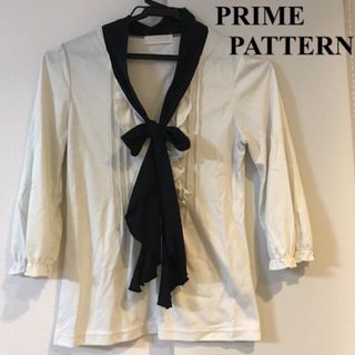 プライムパターン(PRIME PATTERN)のプライムパターン PRIME PATTERN リボン フリル カットソー(カットソー(長袖/七分))