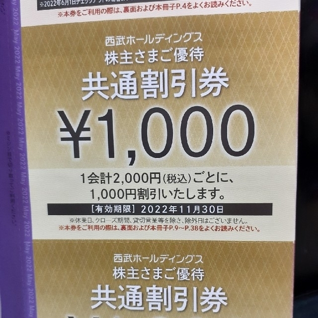 【送料無料】西武ホールディングス　共通割引券　10枚　西武HD