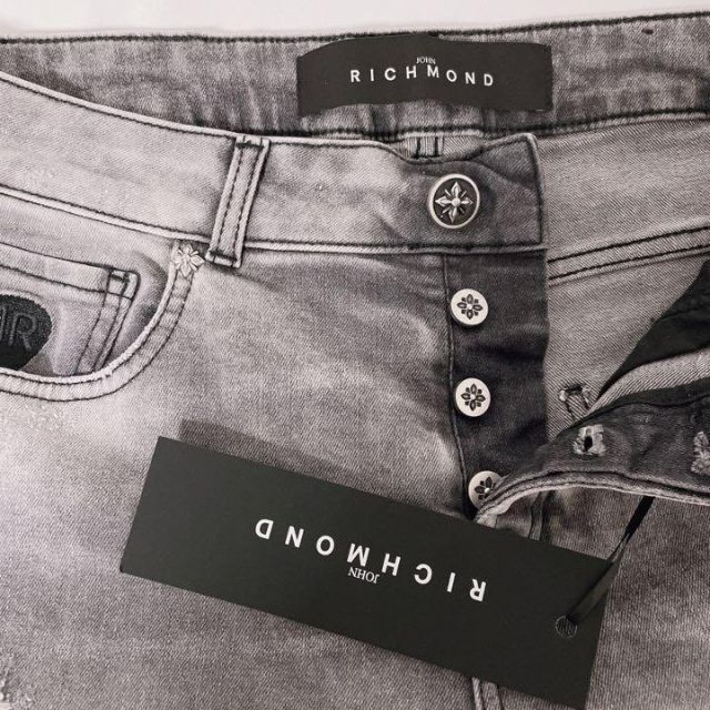 Richmond Denim ブラックデニムパンツ 黒 ジーンズ /R645