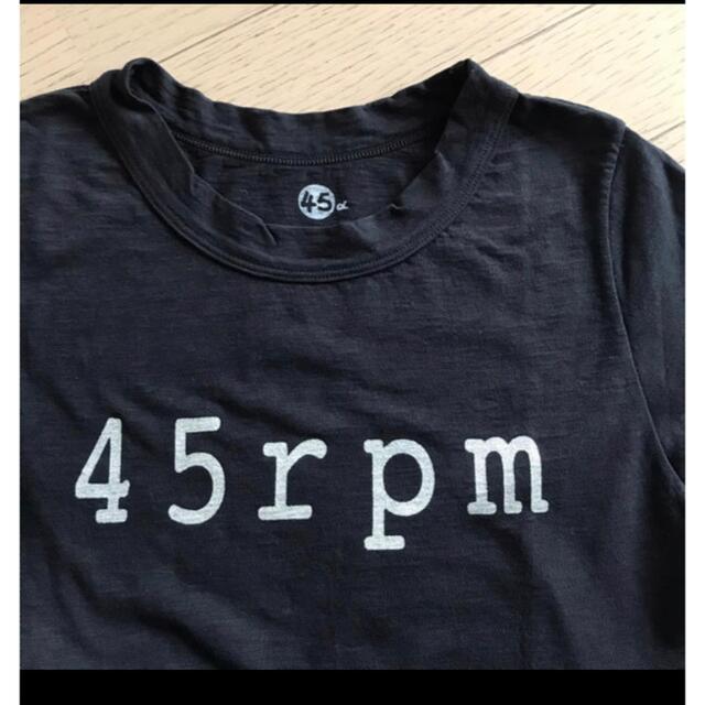 45rpm(フォーティーファイブアールピーエム)の45rpm 美品　Tシャツ　ブラック レディースのトップス(Tシャツ(半袖/袖なし))の商品写真