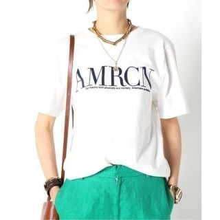 ドゥーズィエムクラス(DEUXIEME CLASSE)の【AMERICANA/アメリカーナ】 AMRCN Tシャツ　ホワイト(Tシャツ(半袖/袖なし))