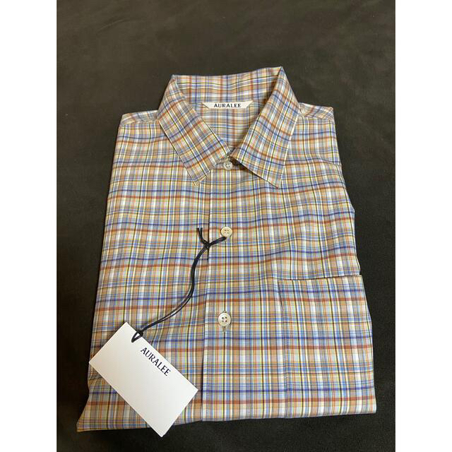 AURALEE(オーラリー)のWASHABLE SUPER LIGHT WOOL CHECK SHIRTS メンズのトップス(シャツ)の商品写真